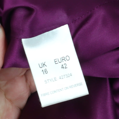 Eastex Women's Purple Wool Blend Overcoat Size 16