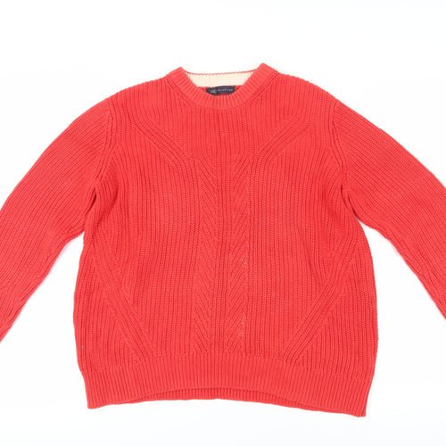 Marks & Spencer Women's Red Pullover Jumper, M, Cotton
