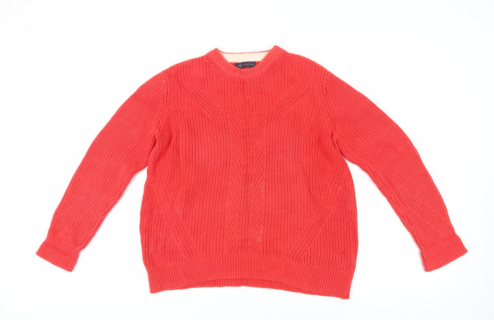 Marks & Spencer Women's Red Pullover Jumper, M, Cotton