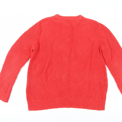 Marks & Spencer Women's Red Pullover Jumper, M, Cotton