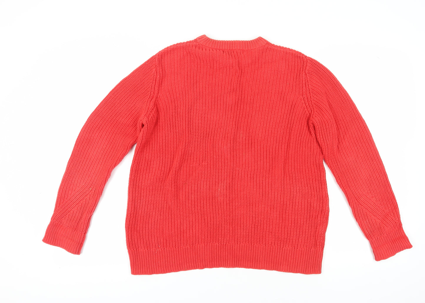 Marks & Spencer Women's Red Pullover Jumper, M, Cotton