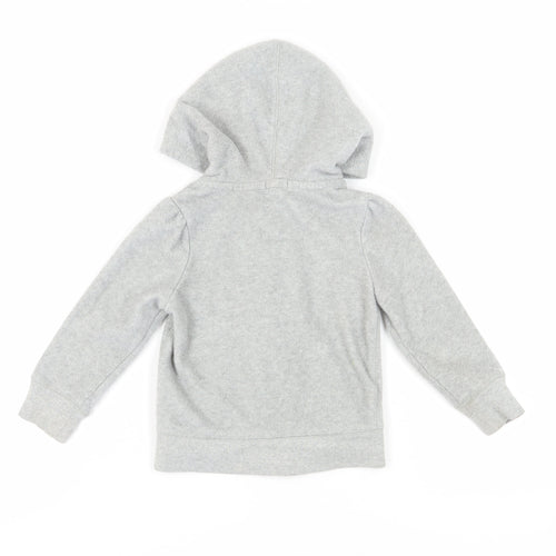 GAP Girls Grey Full Zip Hoodie, Age 3, Logo Accent