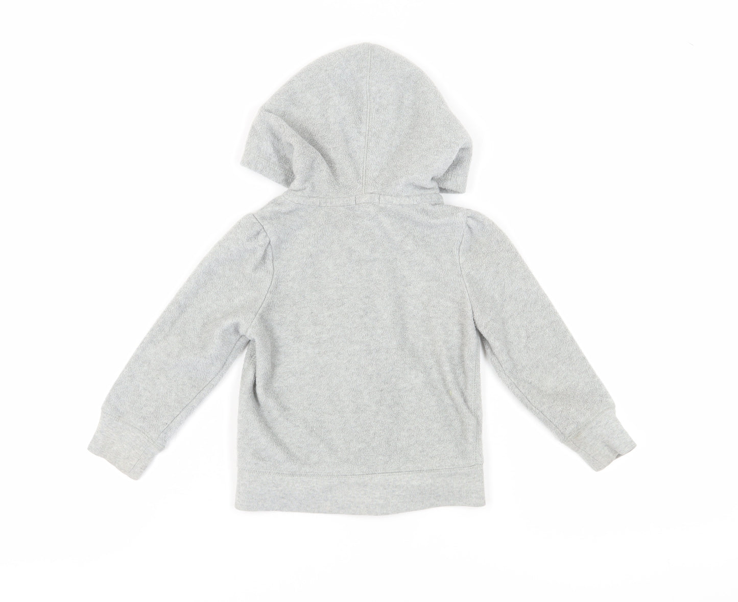 GAP Girls Grey Full Zip Hoodie, Age 3, Logo Accent