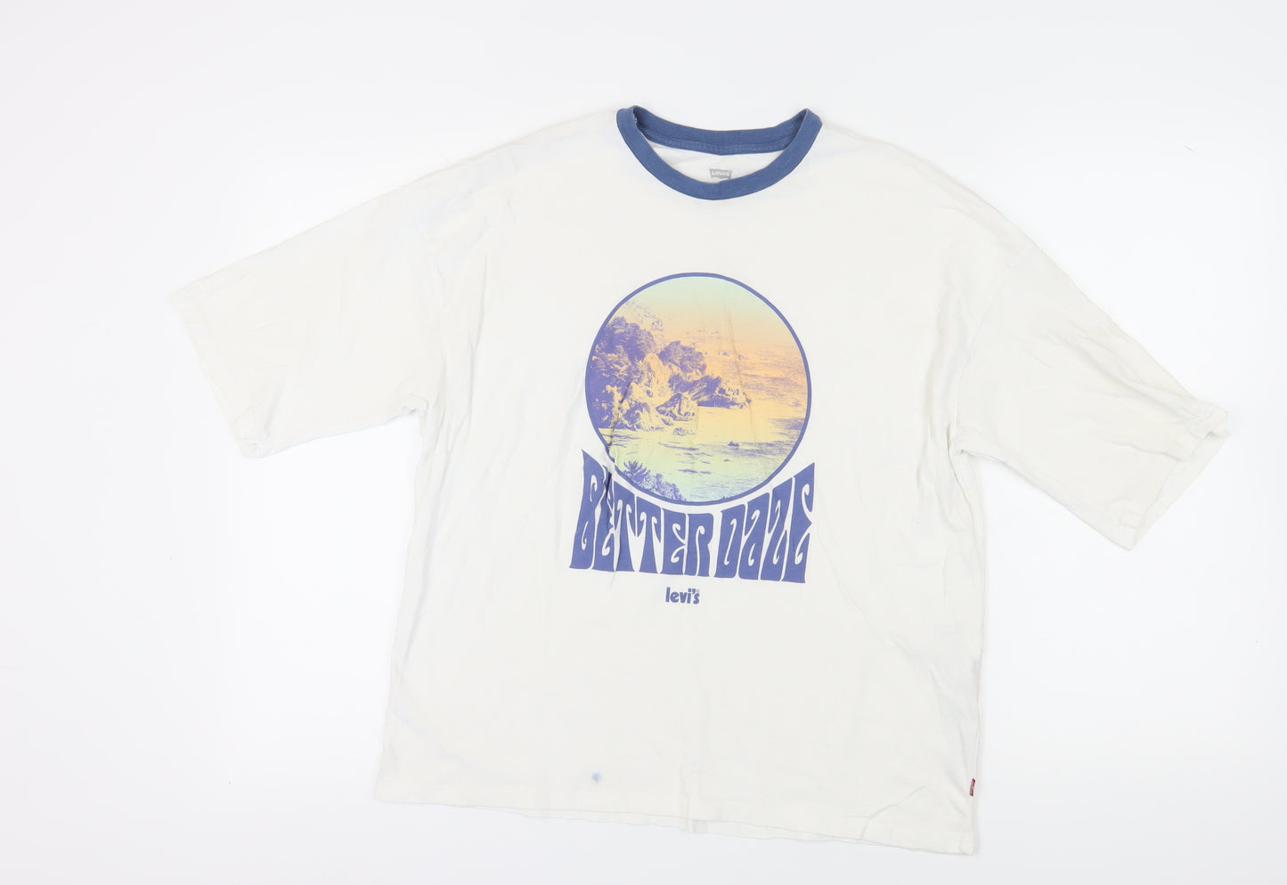 Levi's Ringer T-Shirt White XS Unisex Retro Style