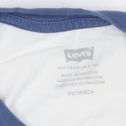 Levi's Ringer T-Shirt White XS Unisex Retro Style