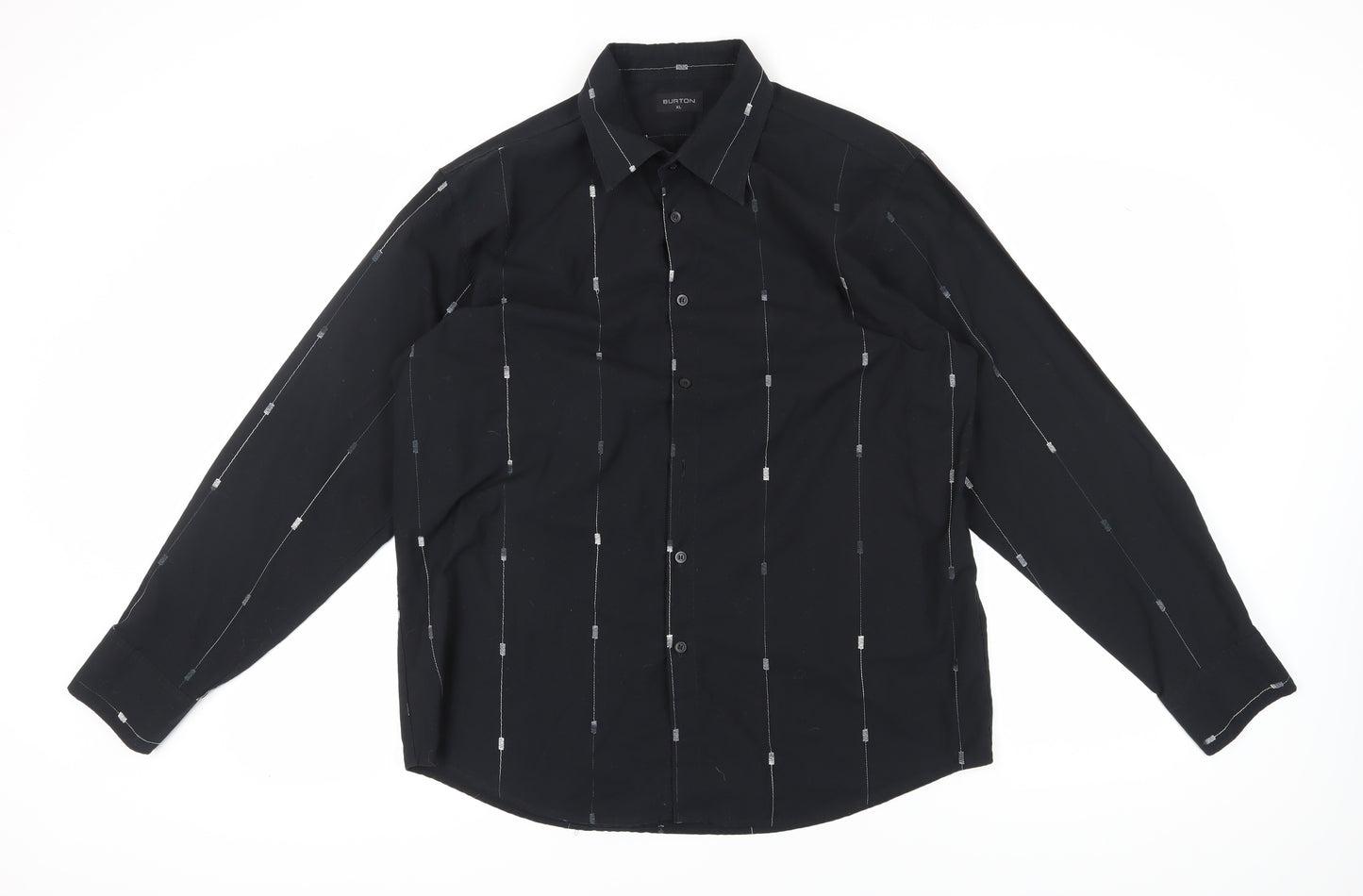 Burton Men's Black XL Geometric Long Sleeve Shirt