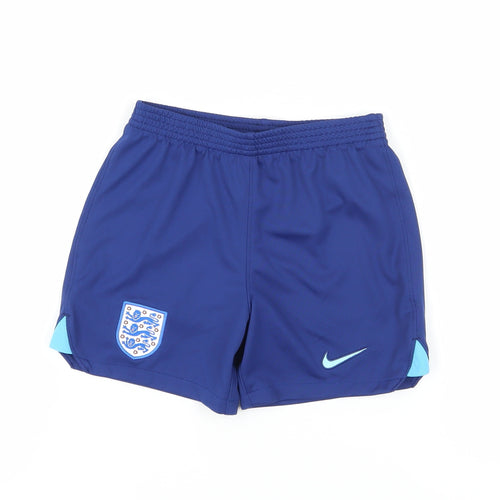 Nike Boys Blue Athletic Football Shorts XS New