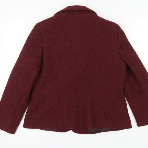 Isle Women's Red Bouclé Blazer Size 16 Classic Style