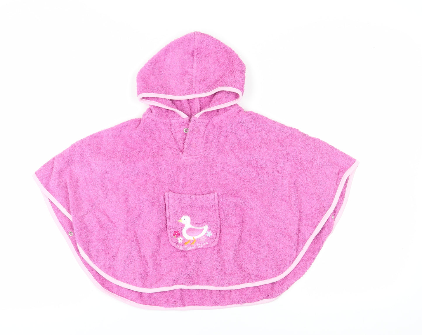 JoJo Maman Bébé Pink Hooded Robe 0-2 Years Unisex Baby