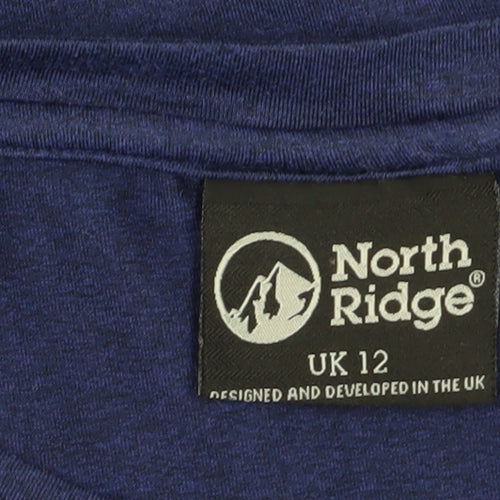 North Ridge Women's Blue V-Neck T-Shirt Size 12