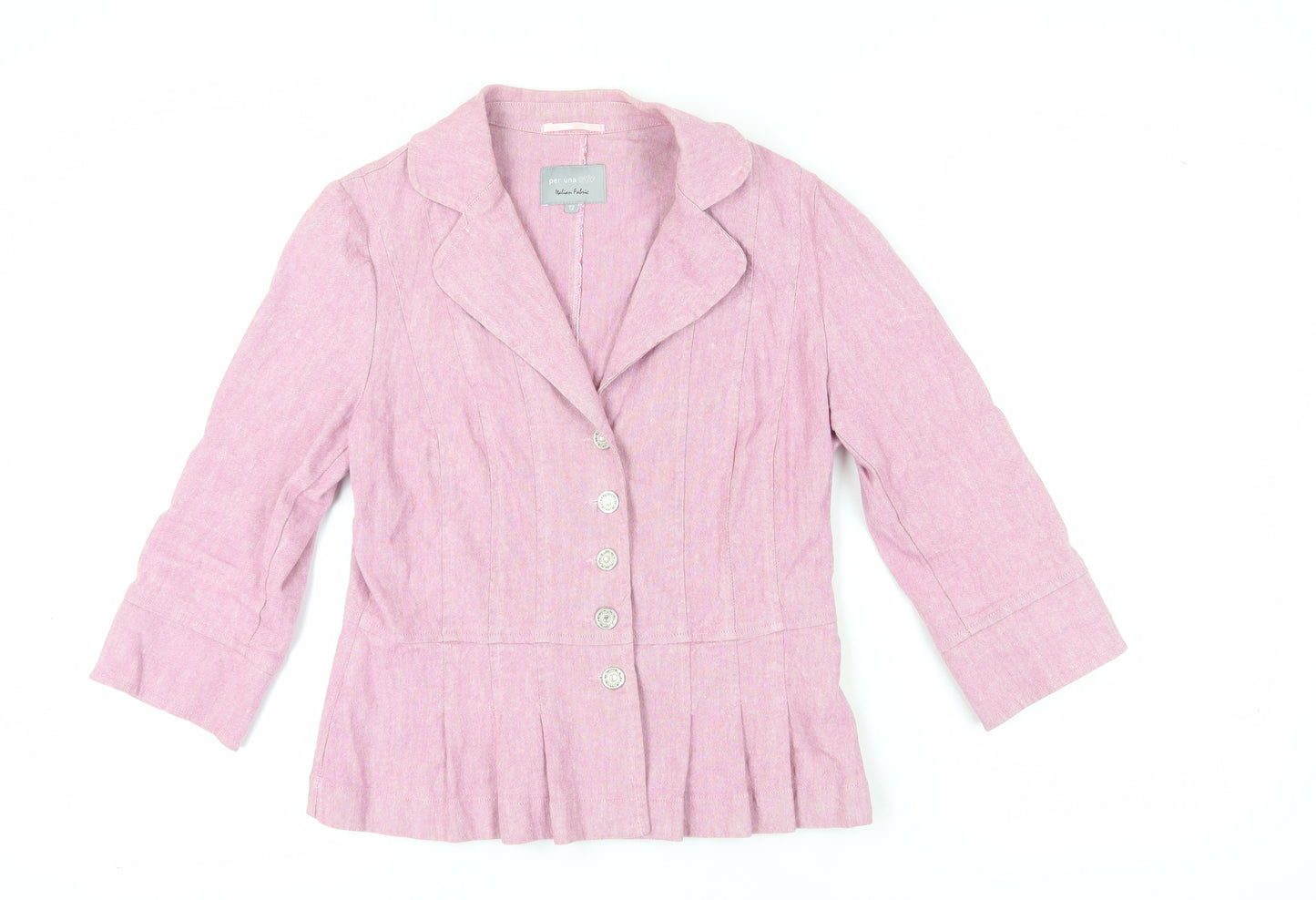 Per Una Women's Pink Linen Blend Blazer Size 12