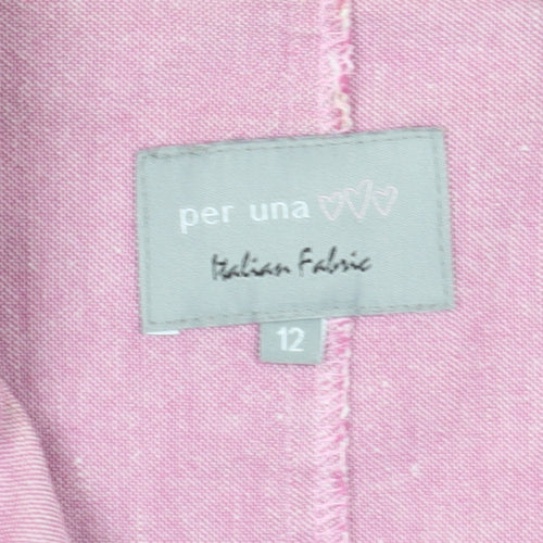 Per Una Women's Pink Linen Blend Blazer Size 12