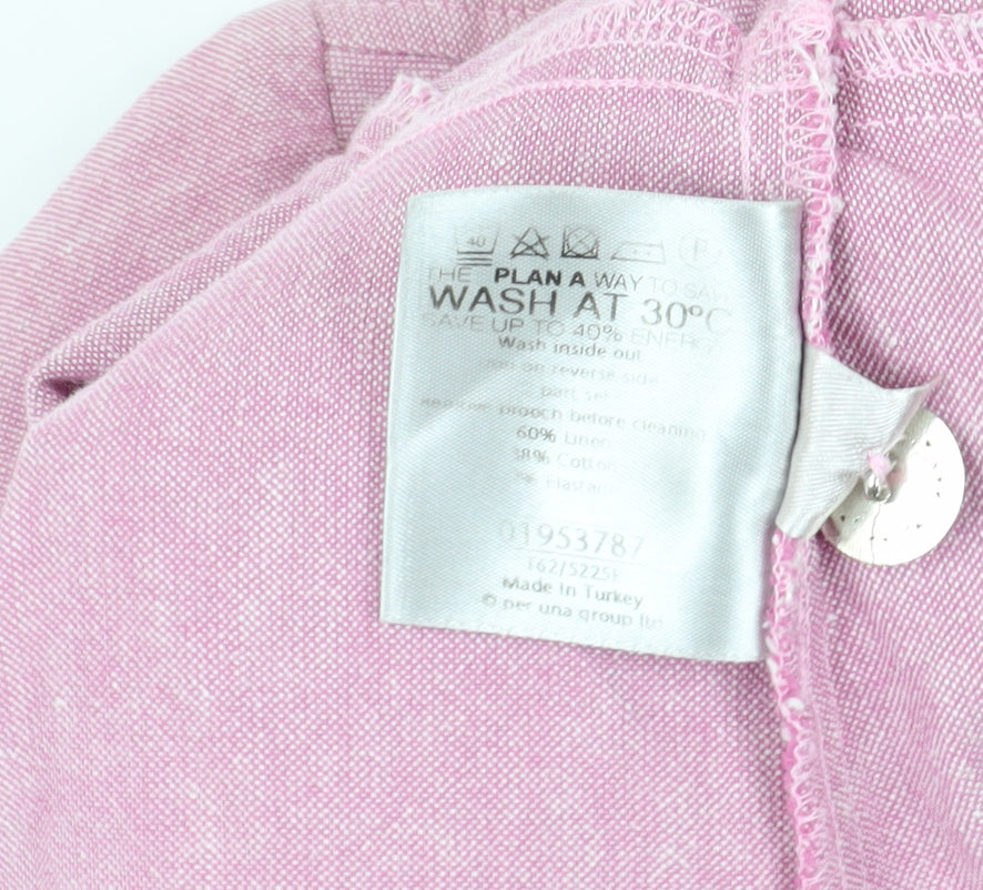 Per Una Women's Pink Linen Blend Blazer Size 12