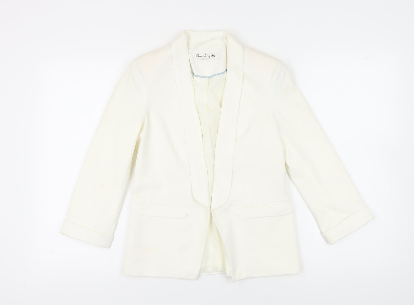 Miss Selfridge Women's White Tuxedo Blazer Size 10