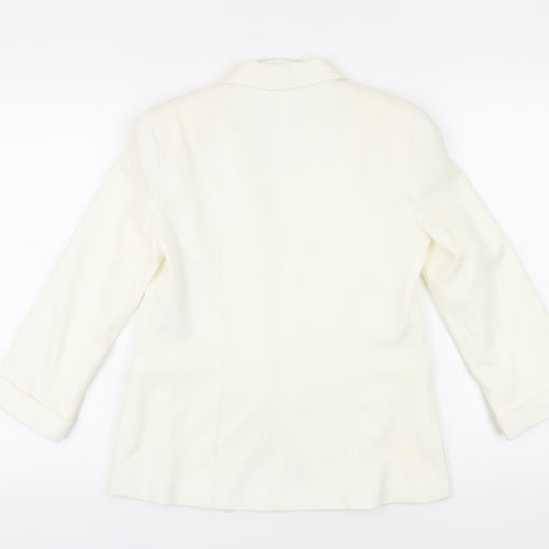 Miss Selfridge Women's White Tuxedo Blazer Size 10
