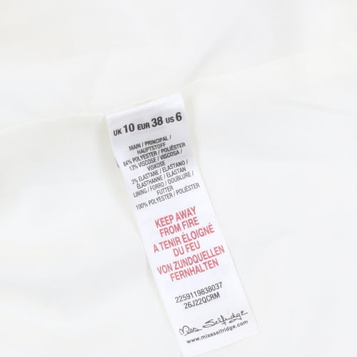 Miss Selfridge Women's White Tuxedo Blazer Size 10