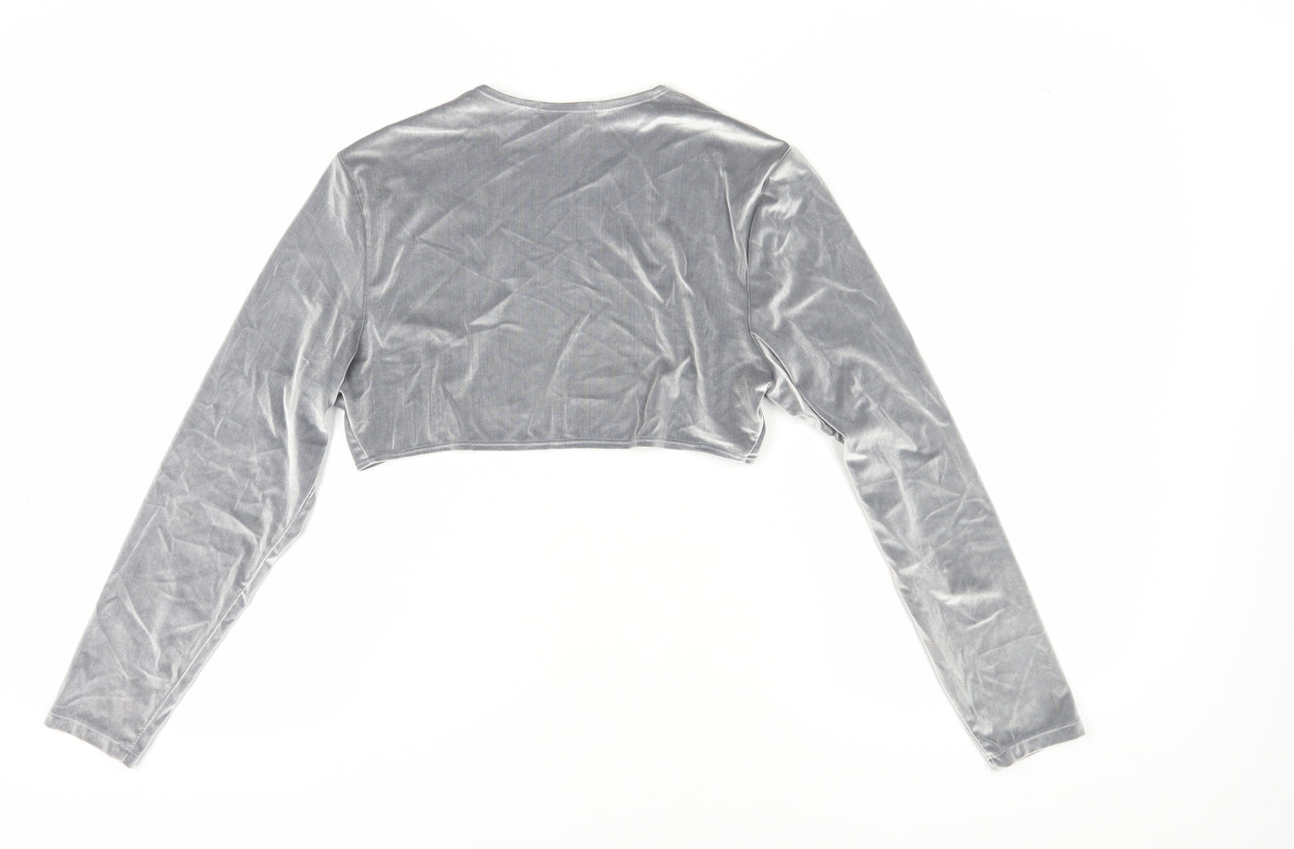 Marks and Spencer Women's Grey Velvet Bolero Jacket Size 16