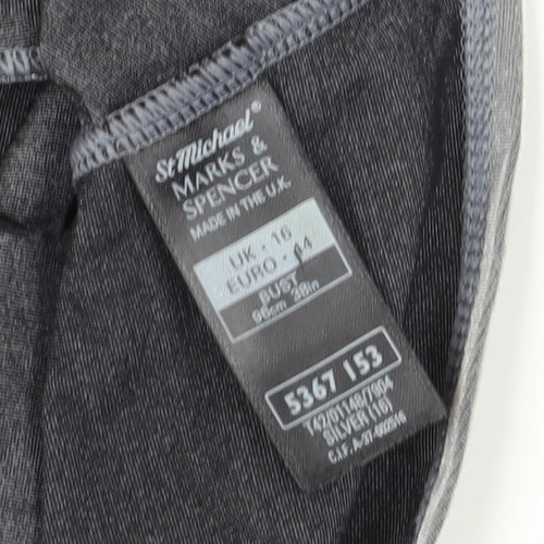 Marks and Spencer Women's Grey Velvet Bolero Jacket Size 16