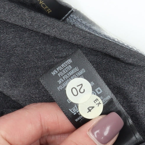 Marks and Spencer Women's Grey Velvet Bolero Jacket Size 16