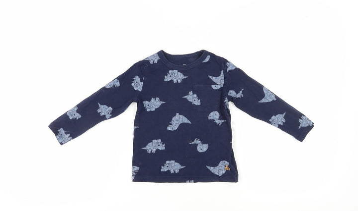 Gap Boys Blue Dinosaur Print T-Shirt, 4 Years, Pullover, Casual