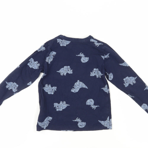Gap Boys Blue Dinosaur Print T-Shirt, 4 Years, Pullover, Casual