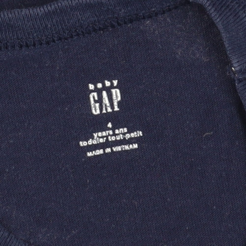 Gap Boys Blue Dinosaur Print T-Shirt, 4 Years, Pullover, Casual