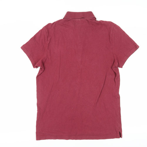 Hollister Men's Red Polo Shirt, Medium, Logo Accent