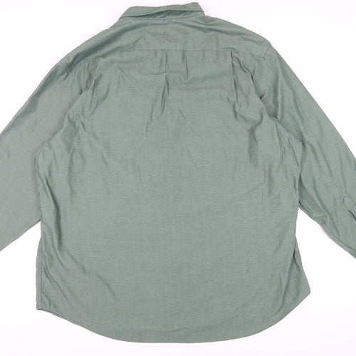 Charles Tyrwhitt Men's 3XL Green Button-Up Shirt
