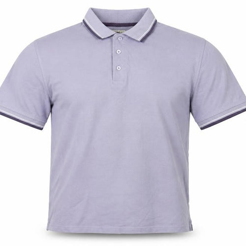 EWM Men's Blue Polo Shirt - Size L, Short Sleeve, Casual