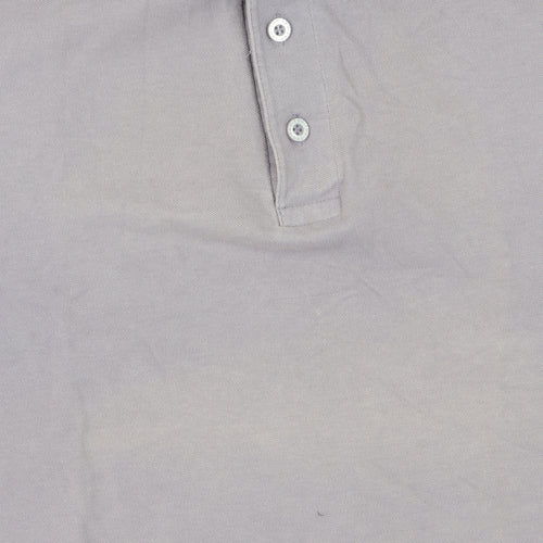 EWM Men's Blue Polo Shirt - Size L, Short Sleeve, Casual