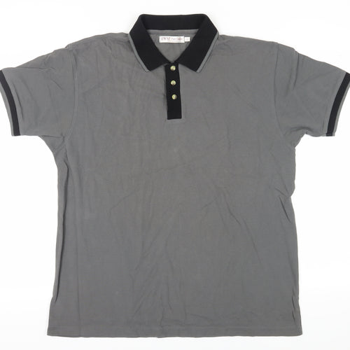 EWM Men's Grey Polo Shirt Short Sleeve L Regular
