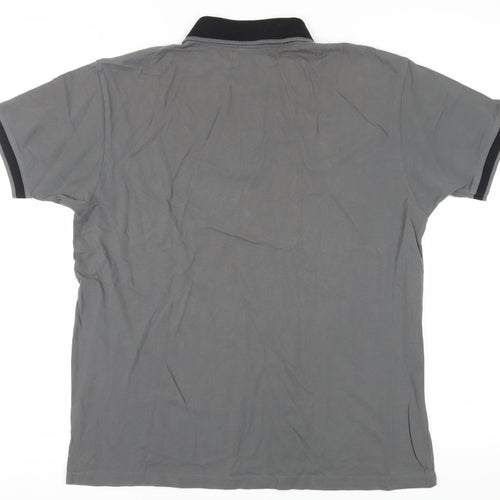 EWM Men's Grey Polo Shirt Short Sleeve L Regular