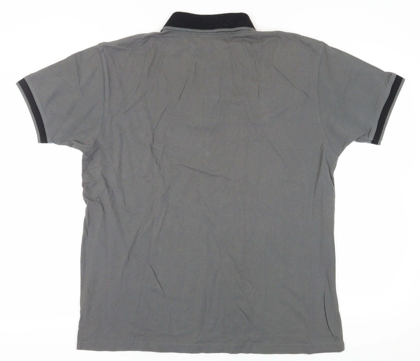 EWM Men's Grey Polo Shirt Short Sleeve L Regular
