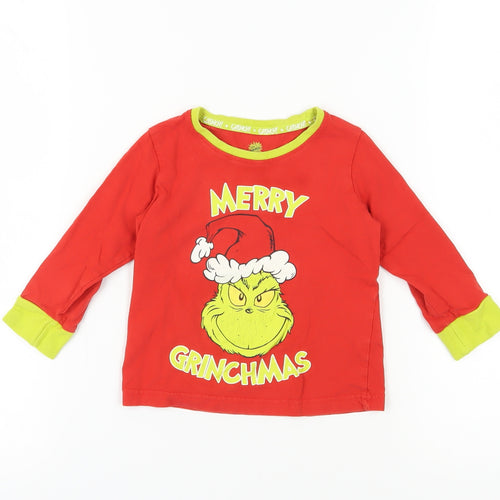 Unisex Baby & Toddler Red Grinch T-Shirt 18-24 Months