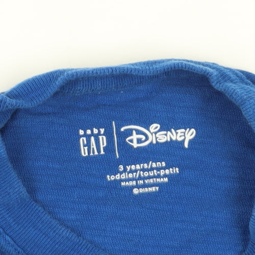 Gap Disney Girls Blue Mickey Mouse T-Shirt 3 Years