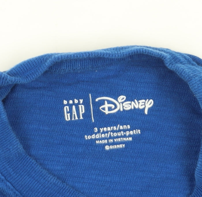 Gap Disney Girls Blue Mickey Mouse T-Shirt 3 Years