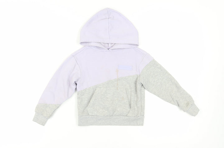 Skechers Girls Purple Grey Pullover Hoodie, 4 Years, Cotton Blend