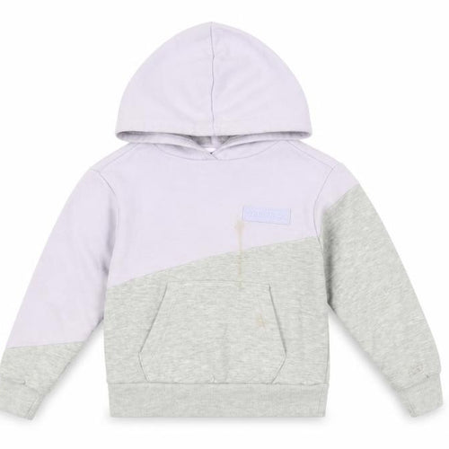 Skechers Girls Purple Grey Pullover Hoodie, 4 Years, Cotton Blend