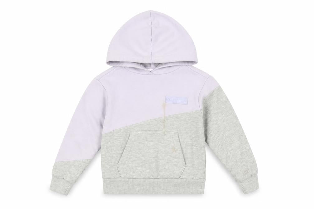 Skechers Girls Purple Grey Pullover Hoodie, 4 Years, Cotton Blend
