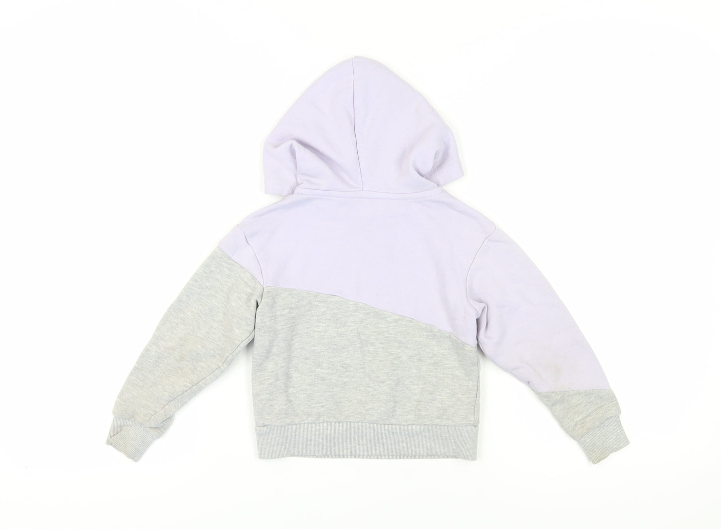 Skechers Girls Purple Grey Pullover Hoodie, 4 Years, Cotton Blend