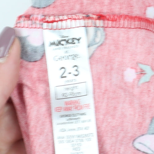 George Girls Red Minnie Mouse A-Line Dress 2-3 Years