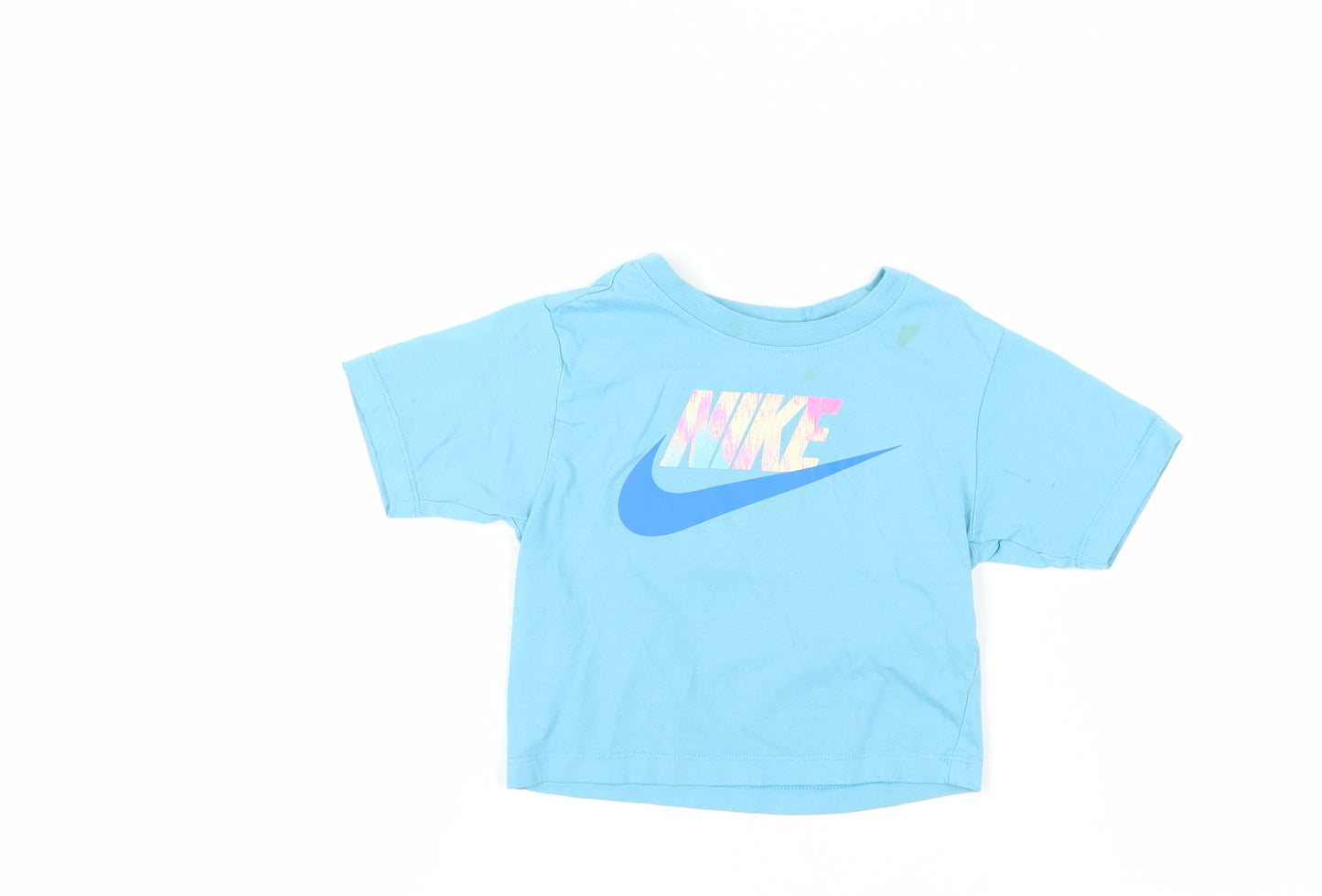 Nike Girls Blue Graphic T-Shirt - 4 Years