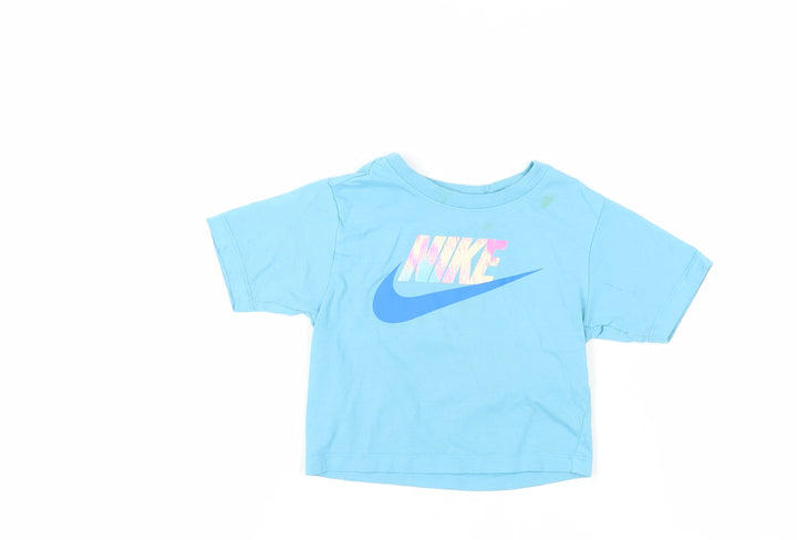 Nike Girls Blue Graphic T-Shirt - 4 Years