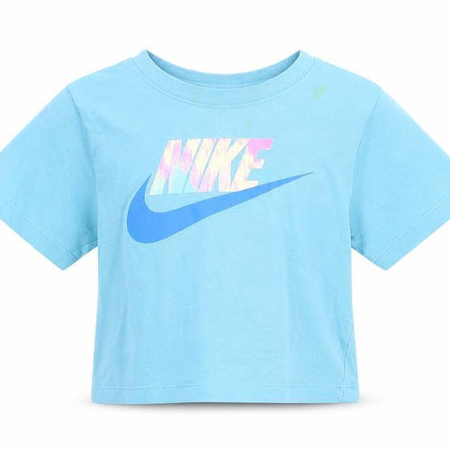 Nike Girls Blue Graphic T-Shirt - 4 Years