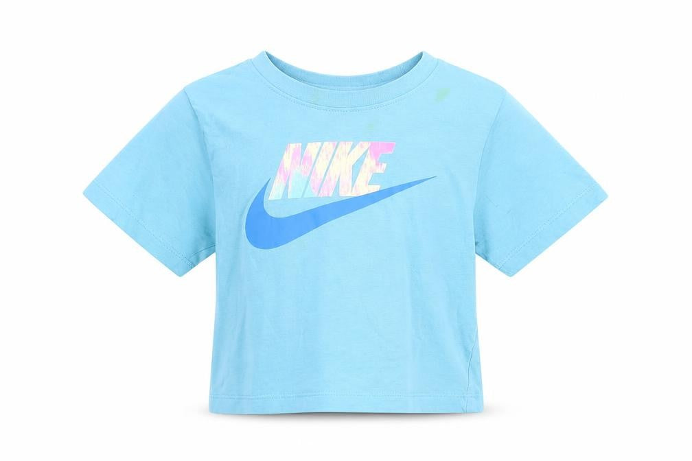 Nike Girls Blue Graphic T-Shirt - 4 Years