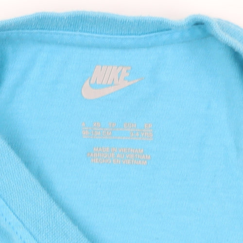 Nike Girls Blue Graphic T-Shirt - 4 Years
