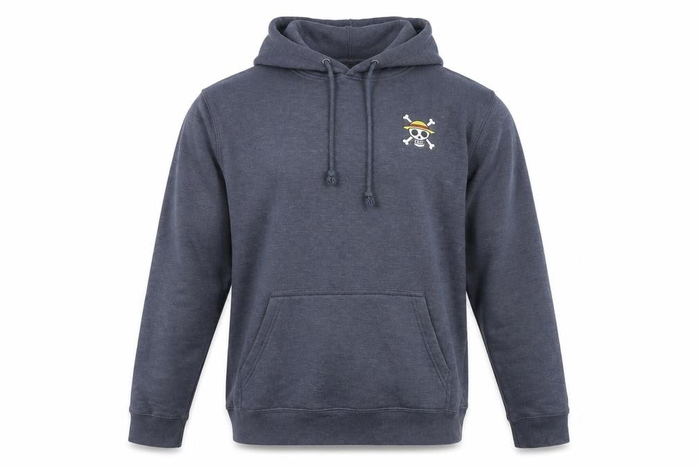 Front view of Lane Seven Men's Blue Large Pullover Hoodie