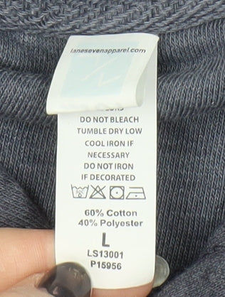 Lane Seven Men's Blue Large Pullover Hoodie