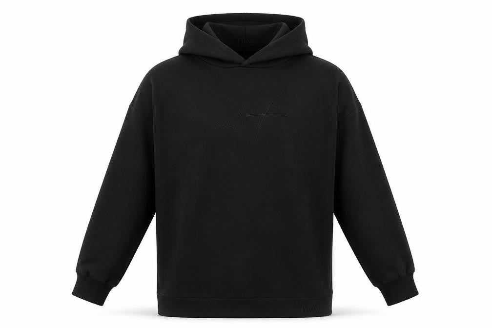 Front view of PEACI Men's Black S Pullover Hoodie