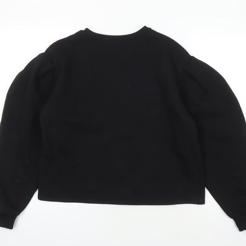Zara Women's Black Studded Pullover Sweatshirt Size 8